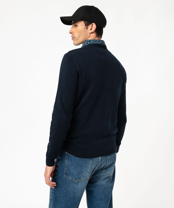 Pull à col rond en coton homme vue3 - GEMO (HOMME) - GEMO