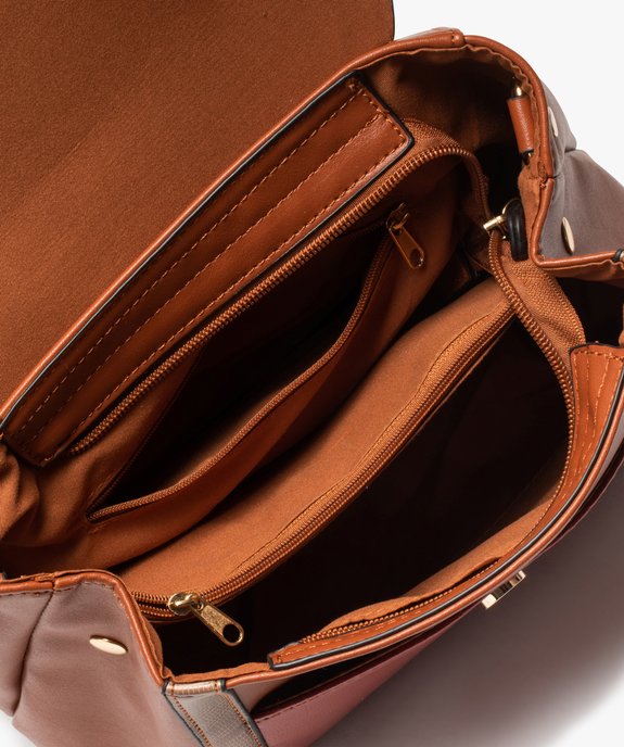 Sac à main femme multimatière avec bandoulière amovible vue3 - GEMO (ACCESS) - GEMO