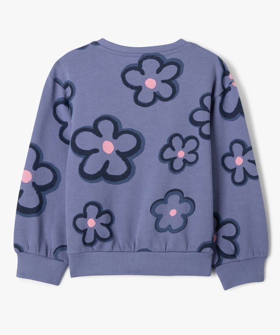 Sweat molletonné à motifs fille vue4 - GEMO (ENFANT) - GEMO