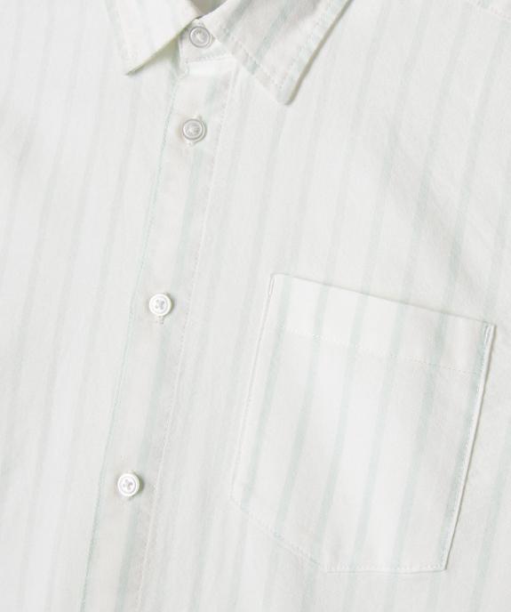 Chemise manches longues en coton rayé garçon vue3 - GEMO (JUNIOR) - GEMO