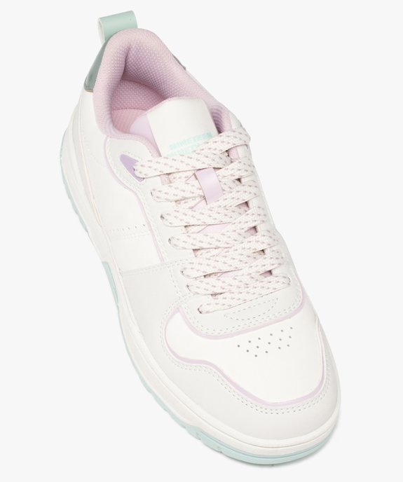 Baskets femme colorées à lacets style retro 90 vue5 - GEMO 4G FEMME - GEMO