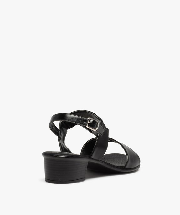 Sandales femme confort unies à talon carré vue4 - GEMO (CONFORT) - GEMO