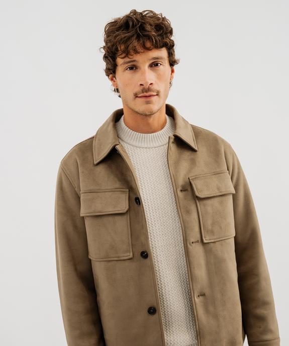 Veste en suédine homme vue2 - GEMO (HOMME) - GEMO