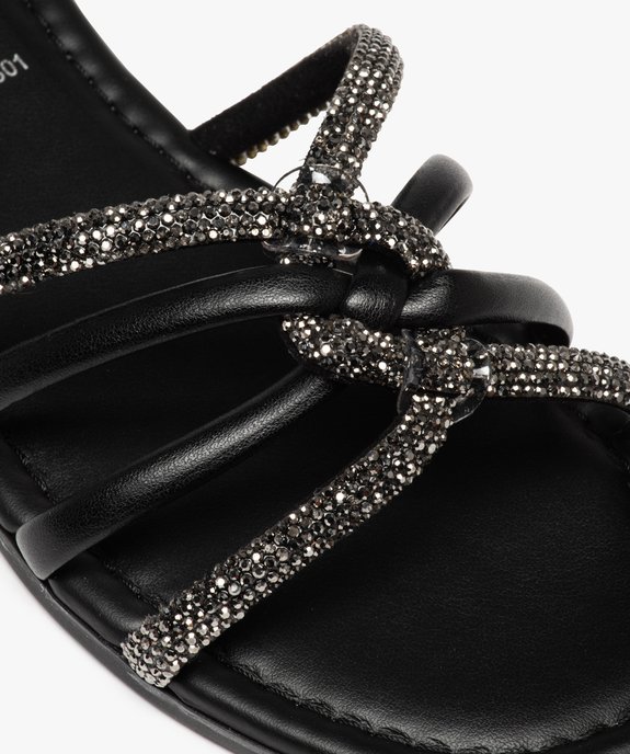 Mules femme avec brides à strass vue6 - GEMO (CASUAL) - GEMO