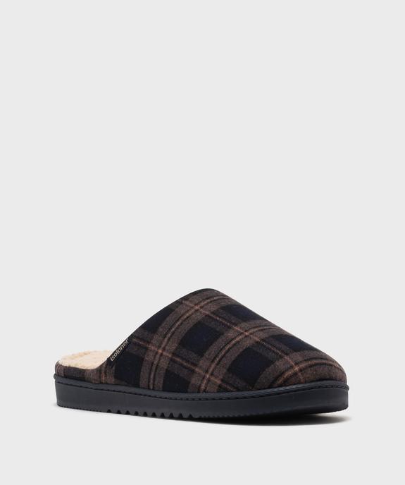 Chaussons mules à motif tartan homme - Isotoner vue2 - ISOTONER - GEMO