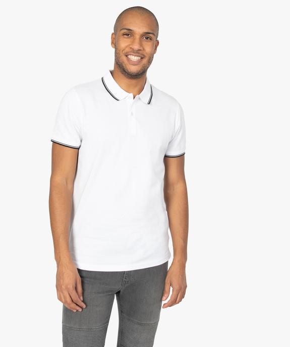 Polo homme à manches courtes 100% coton bio vue2 - GEMO (HOMME) - GEMO
