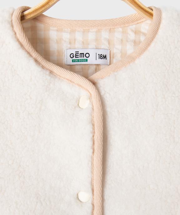 Veste en sherpa bébé fille vue3 - GEMO(BEBE DEBT) - GEMO