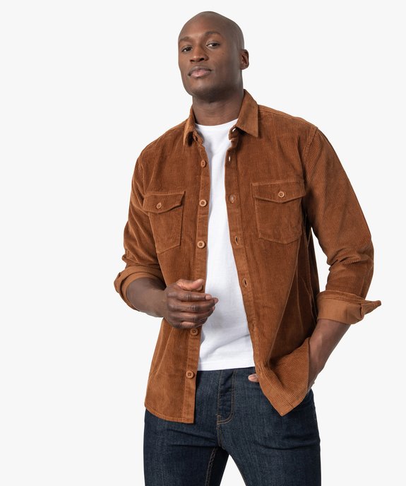 Surchemise homme en velours côtelé  vue1 - GEMO (HOMME) - GEMO