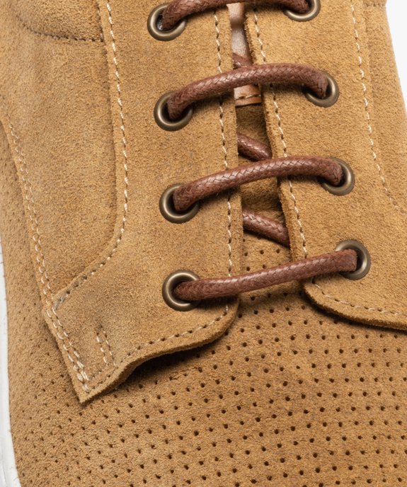 Baskets homme en cuir à semelle contrastante - Tanéo vue6 - TANEO - GEMO