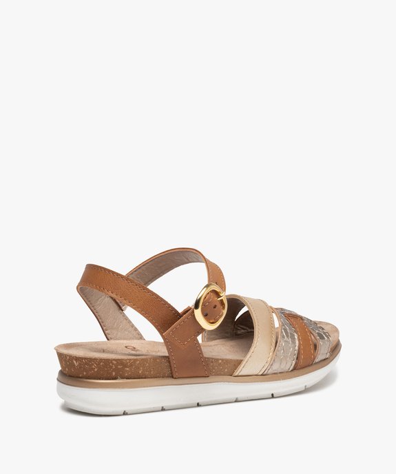 Sandales femme confort à brides fantaisie vue4 - GEMO (CASUAL) - GEMO