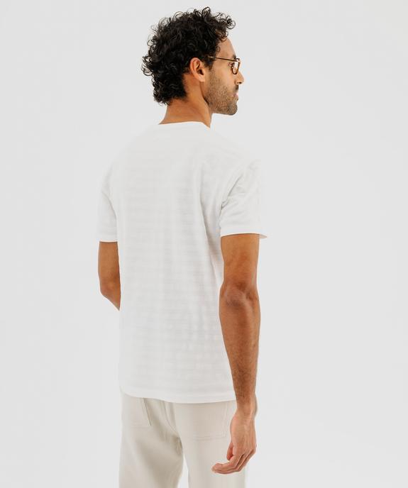 Tee-shirt manches courtes effet rayé homme vue3 - GEMO 4G HOMME - GEMO