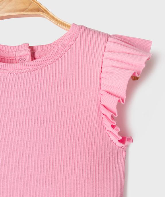 Tee-shirt sans manches avec volants sur les épaules bébé fille vue2 - GEMO 4G BEBE - GEMO