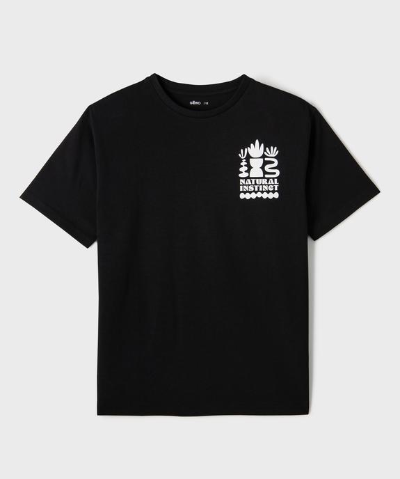 Tee-shirt manches courtes à motif estival garçon vue1 - GEMO (JUNIOR) - GEMO