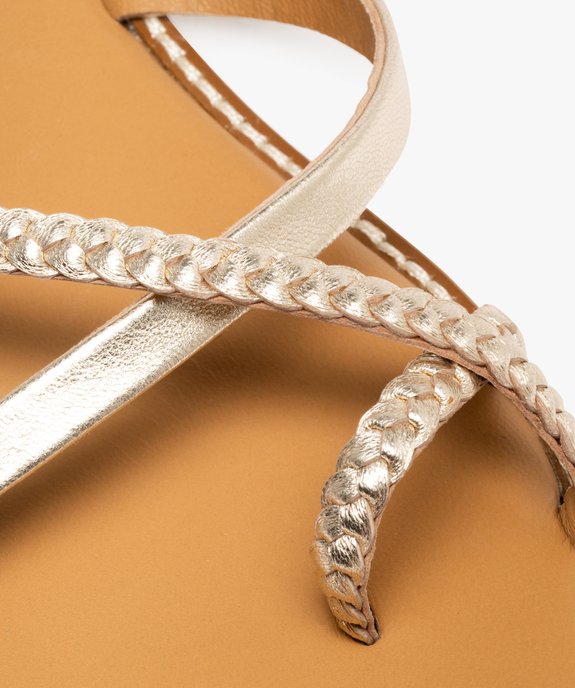 Sandales à brides en cuir avec entredoigts femme - Tanéo vue6 - TANEO GEMO FOR GOOD - GEMO