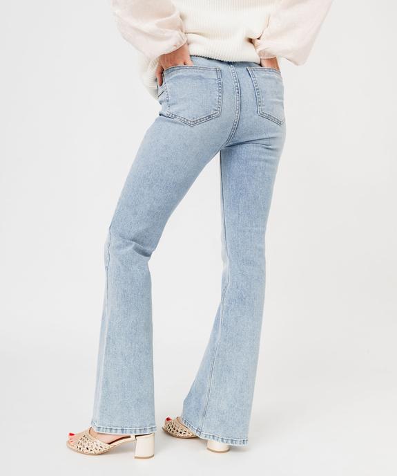 Jean bootcut taille haute avec fine ceinture femme vue3 - GEMO 4G FEMME - GEMO