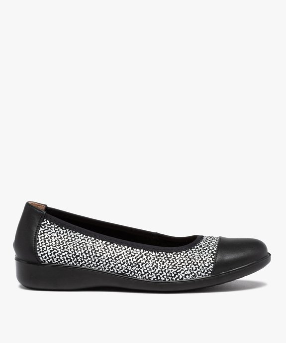 Ballerines femme confort en cuir imprimé vue1 - GEMO (CONFORT) - GEMO