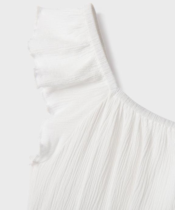 Blouse manches courtes en viscose à col Bardot fille vue2 - GEMO 4G FILLE - GEMO