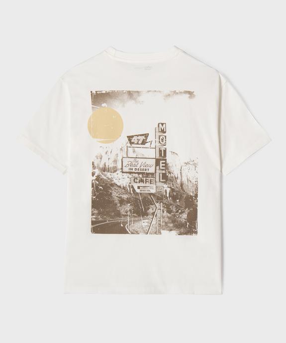 Tee-shirt manches courtes avec motif dos garçon vue3 - GEMO 4G GARCON - GEMO