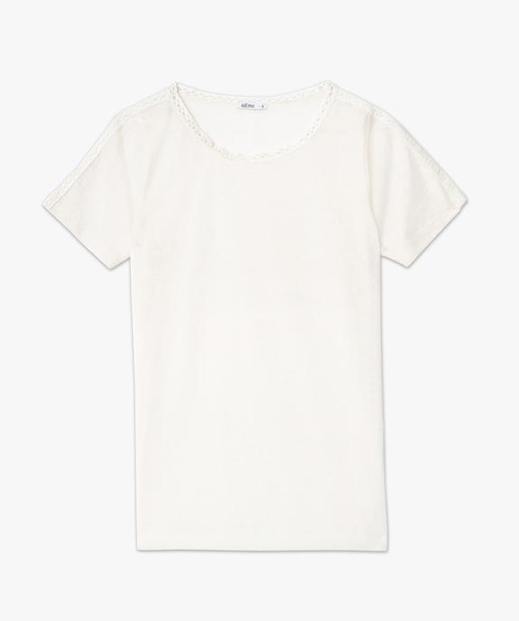 Tee-shirt femme à manches courtes en maille fine vue4 - GEMO(FEMME PAP) - GEMO