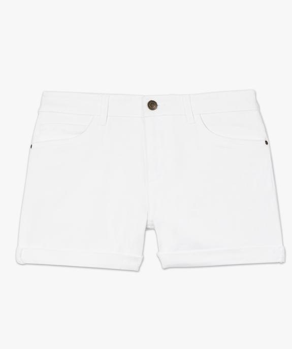 Short en coton stretch avec revers cousus femme vue4 - GEMO 4G FEMME - GEMO