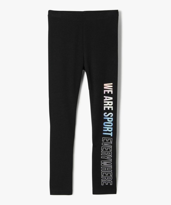 Leggings fille avec inscription pailleté sur un côté vue1 - GEMO (ENFANT) - GEMO