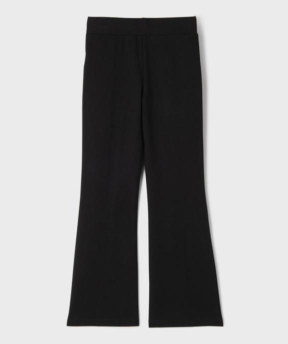 Pantalon uni coupe flare en maille extensible fille vue3 - GEMO (JUNIOR) - GEMO