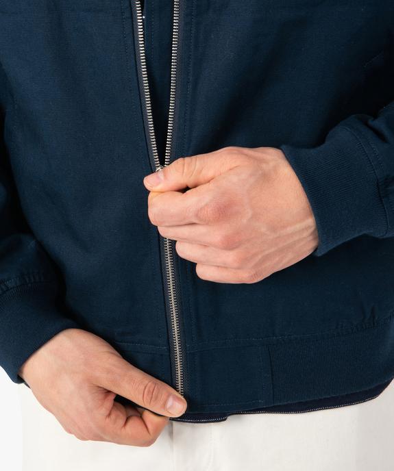 Blouson homme en coton avec fermeture zippée vue2 - GEMO (HOMME) - GEMO