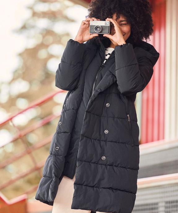 Doudoune longue à capuche femme vue1 - GEMO 4G FEMME - GEMO
