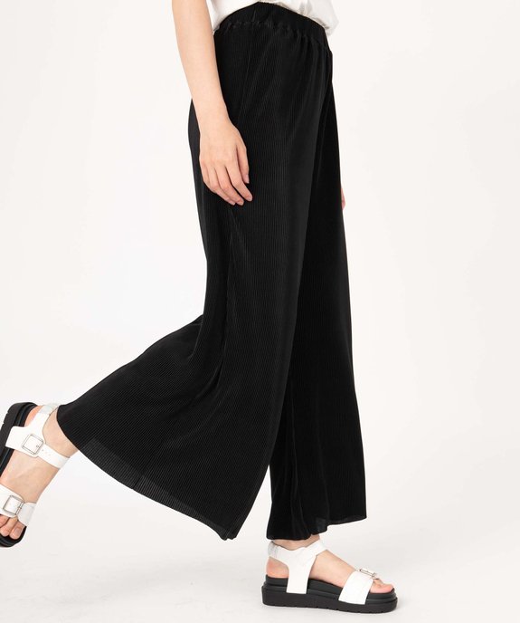 Pantalon large en maille plissée fluide femme vue1 - GEMO(FEMME PAP) - GEMO