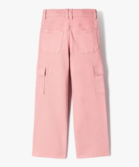 Pantalon cargo straight à taille ajustable fille vue4 - GEMO (ENFANT) - GEMO