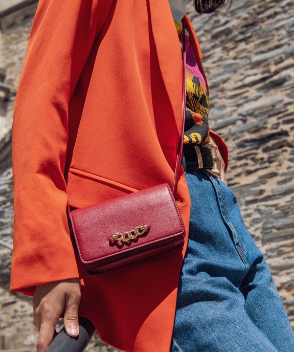 Pochette femme avec rabat et chaîne métallique vue6 - GEMO (ACCESS) - GEMO