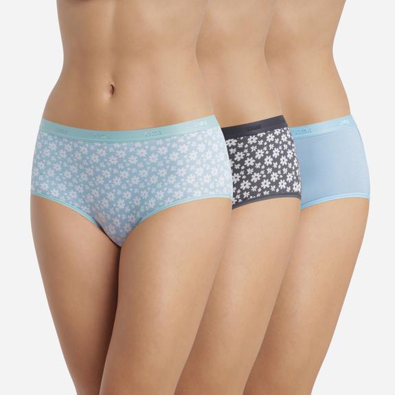 Boxers confort en coton stretch femme (lot de 3) - Les Pockets Dim vue2 - DIM - GEMO