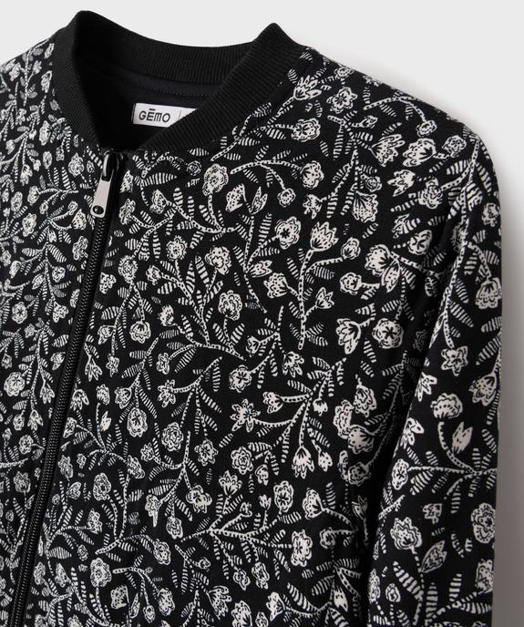 Veste zippée fluide en viscose fleurie fille vue2 - GEMO (ENFANT) - GEMO