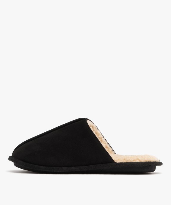 Chaussons homme mules fourrées sherpa et dessus en velours - Chevignon vue3 - CHEVIGNON - GEMO