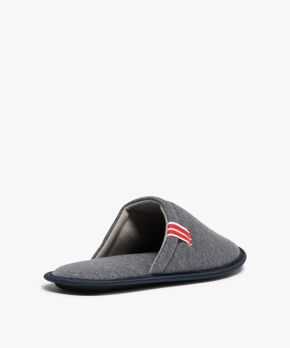 Chaussons homme mules plates en jersey côtelé vue4 - GEMO(HOMWR HOM) - GEMO