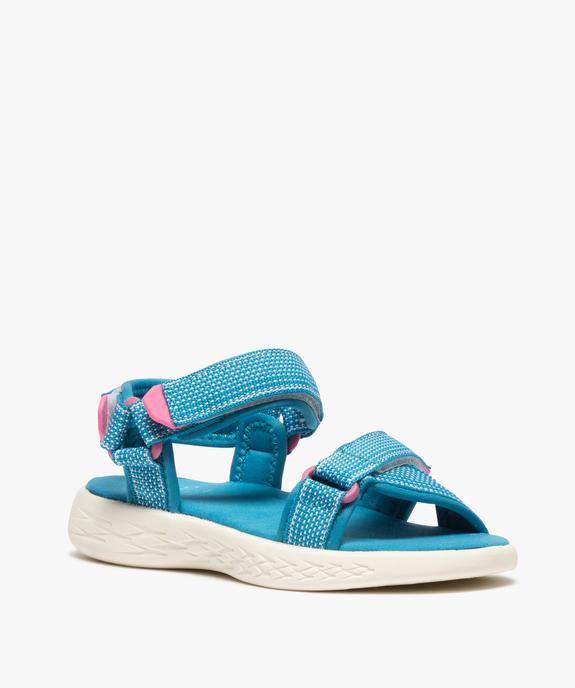 Sandales sport fille extra-légères à scratch vue2 - GEMO (ENFANT) - GEMO