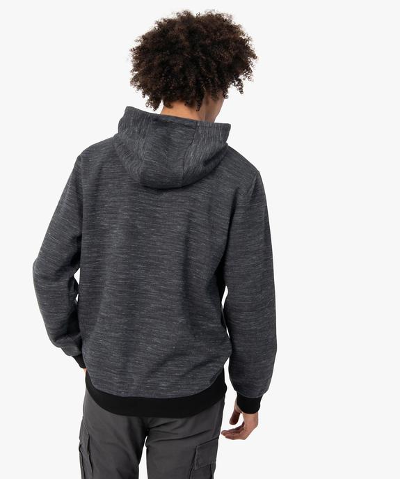 Sweat homme à capuche aspect chiné vue3 - GEMO (HOMME) - GEMO