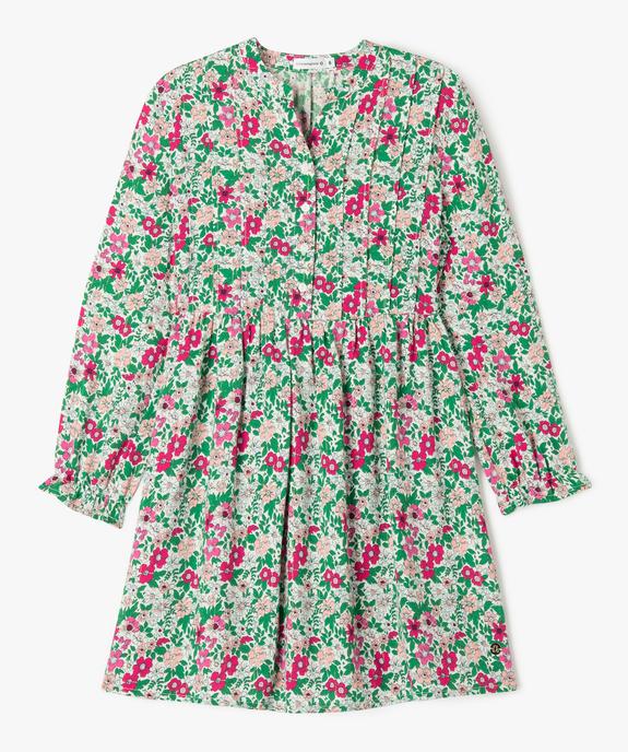 Robe fleurie à manches longues fille - LuluCastagnette vue1 - LULUCASTAGNETTE - GEMO