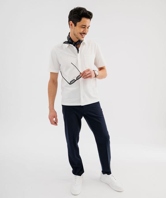 Chemise manches courtes en maille piquée fluide homme vue4 - GEMO (HOMME) - GEMO