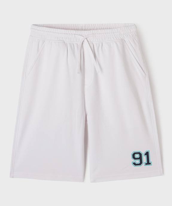 Bermuda de sport à taille élastiquée 100% coton garçon vue1 - GEMO (JUNIOR) - GEMO