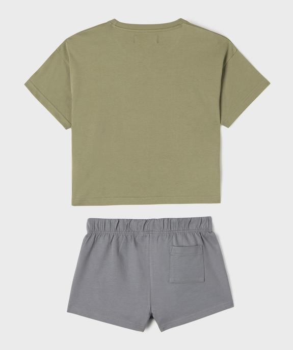 Pyjashort bicolore avec inscription XXL fille - Camps United vue4 - CAMPS - GEMO