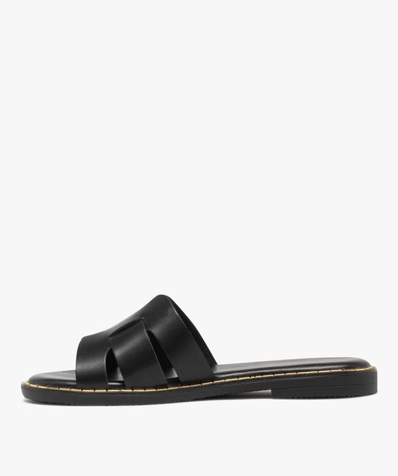 Mules femme plates dessus larges brides unies vue9 - FOLLOW ME - GEMO