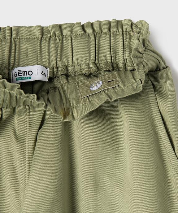 Pantalon en viscose fluide à taille élastiquée fille vue2 - GEMO 4G FILLE - GEMO