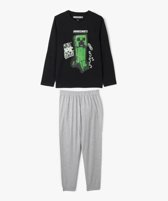 Pyjama bicolore avec motif jeu vidéo garçon - Minecraft vue1 - MINECRAFT - GEMO