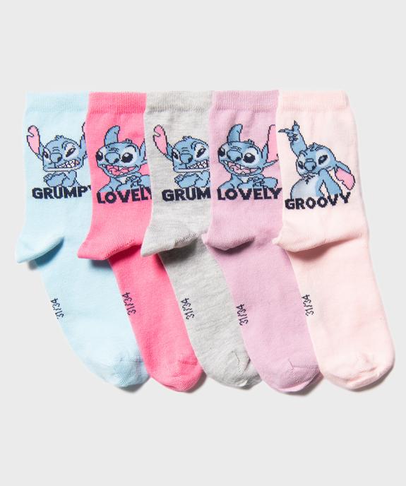 Chaussettes hautes imprimées Stitch fille (lot de 5) - Disney vue1 - LILO & STITCH - GEMO