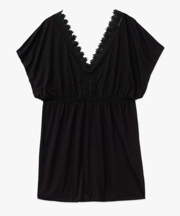 Robe de plage femme avec col en dentelle vue4 - GEMO (PLAGE) - GEMO