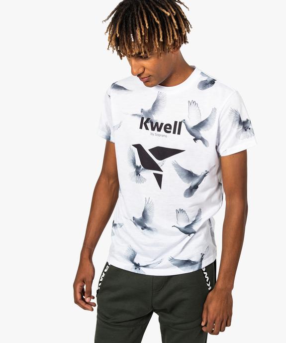 Tee-shirt homme imprimé colombes - Kwell by Soprano vue1 - KWELL - GEMO
