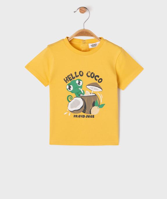Tee-shirt manches courtes avec motif humoristique bébé garçon vue1 - GEMO 4G BEBE - GEMO