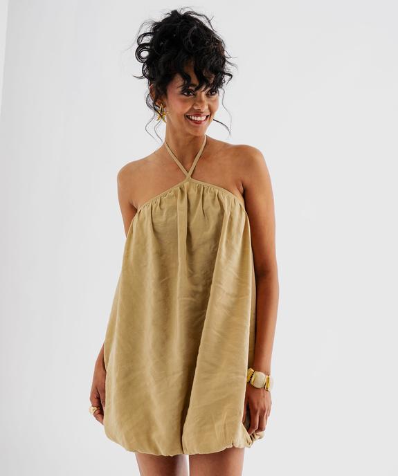 Robe court dos-nu coupe boule femme vue1 - GEMO(FEMME PAP) - GEMO