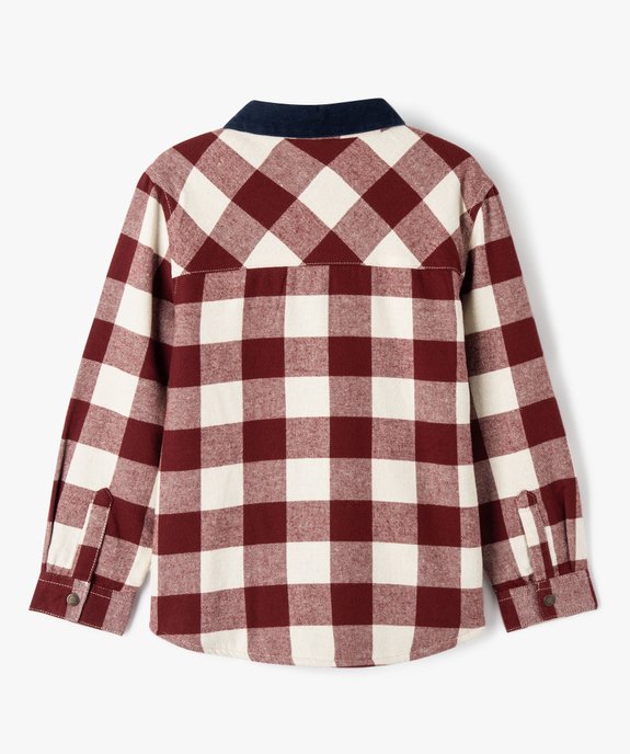 Chemise à carreaux avec doublure sherpa garçon vue4 - GEMO (ENFANT) - GEMO